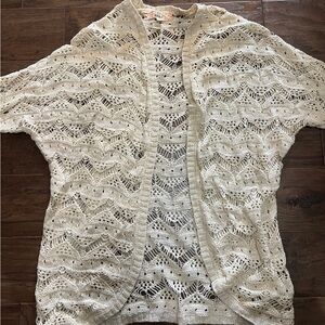 Cream Open Knit Cardigan